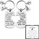 2 x Mom to Be Gifts - Pregnancy Announcement Keychain Set for Daddy and Baby - Parents to Be Jewelry Gift - New Dad First Time Mom Keyring - Future Mother Father Gift