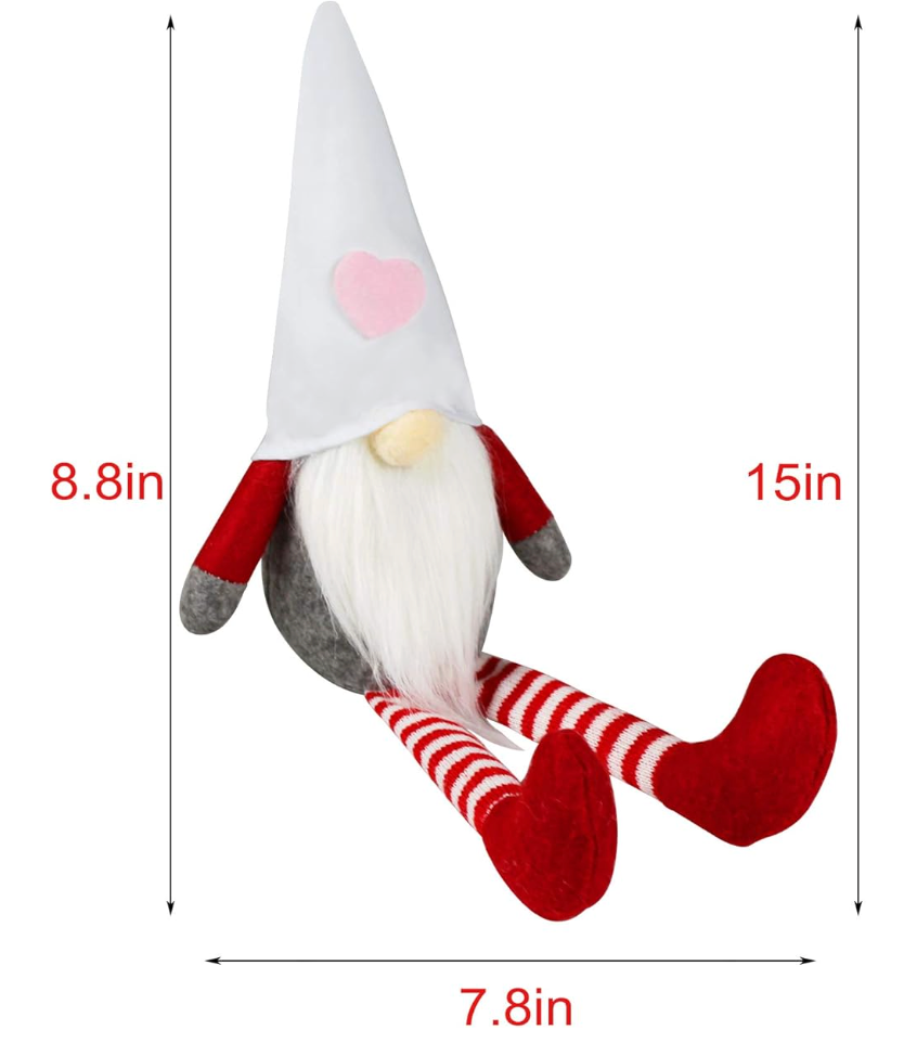 Tifeson Valentines Day Decorations, Valentines Day Decor Gnomes, 1PCS Mr Valentine Gnome Plush, Handmade Scandinavian Tomte for Home Table Decorations, Valentine's Gifts
