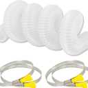 2.5"2 1/2"x 10' PVC Dust Collection Hose with 304 Stainless Steel Hose Clamps, for Table Saw, Band Saw, Planer, Woodworking and Wood Shop Dust Collection System