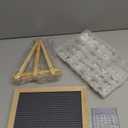 Grey Changeable Felt Letter Board, 10x10 Inch, 725 Pre-Cut & Sorted Letters, First Day of School, Classroom Decor, Message Sign