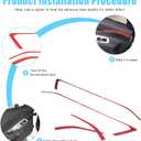 Car Inner Door Armrest Panel Cover Trim for Corvette C8 Z06 2020-2025, Car Interior Decoration Accessories Carbon Fiber (Red carbon fiber-Armrest frame)