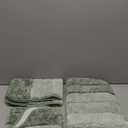3 Pcs Ombre Bath Mat Set for Bathroom, Non Slip Ultra Soft and Thick Water Absorbent Bath Carpet, Machine Washable & Quick Dry Bathroom Rug, for Bedroom Door Living Room,Green (3 PCS:17"x24"+20"x32"+U Shape 24"x 20")
