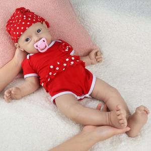 IVITA 14 inch Magnetic Pacifier Silicone Baby Dolls Girl Weighted 4 lb,[NOT Vinyl],Silicone Full Body Reborn Lifelike Realistic Real Life Newborn Soft Babies with Feeding Kit & Gift Box for Kid Age 3+