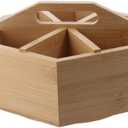 1PC Bamboo Rotating Art Supply Organizer Desk Organizer, Pen & Pencil Holder Spinning Desktop Storage for Pen, Colored Pencil(Style B)