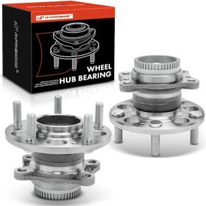 A-Premium 2 x Rear Wheel Bearing and Hub Assembly Compatible with Hyundai & Kia - 2011-2018 - Elantra Coupe/GT, Veloster, Forte, Forte Koup, Forte5, with ABS Ring & 5-Lug
