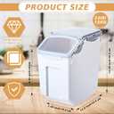 Umigy 4 Pack 30 LB Airtight Dog Food Storage Container with Wheels, Gray