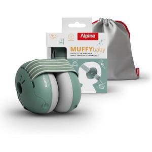 Alpine Muffy Baby - 24dB, New & Improved Hearing Protection for Babies and Toddlers up to 4 Years, Safe & Soothing, Ideal for Travel, Approved by Babies, CE & ANSI Certified, Classic - saga