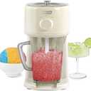 Dash Deluxe Shaved Ice & Slushy Maker - Easy-to-Use Slushy & Snow Cone Maker - Includes Serving Pitcher & Recipe Guide for Homemade Treats - Cream