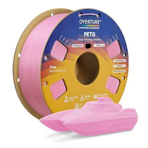 OVERTURE PETG Filament 1.75mm, High Speed Printing 3D Printer Filament, Pink PETG 1kg (2.2lbs) Cardboard Spool- Neatly Wound, Dimensional Accuracy +/- 0.02mm, Fit Most FDM Printers