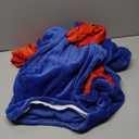 Onesie Pajamas Unisex Adult for Women Men Animal Costume Cute Onesies Flannel Cartoon Cosplay Halloween Sleepwear (Large, Blue/Red)