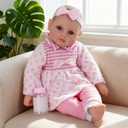 WOOROY Baby Doll, 18-Inch Cute Realistic Baby Doll with Soft Body, Real Life Dolls with Accessories for 3+ Girls Gifts, Pretend Play, Collection