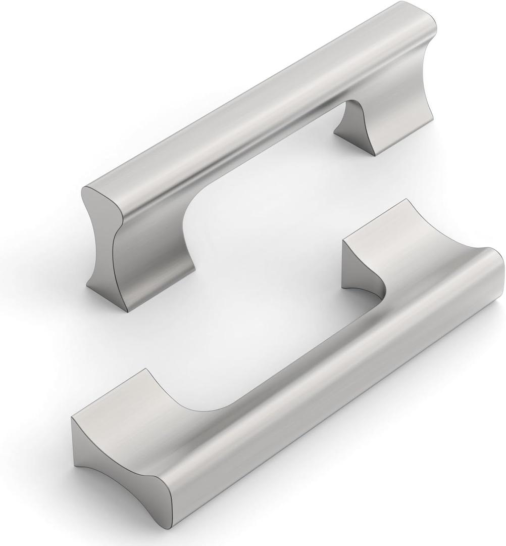 10 Pack 3 Inch(76mm) Kitchen Cabinet Handles Brushed Satin Nickel Cabinet Pulls Kitchen Cabinet Hardware Drawer Pulls for Cupboard Wardrobe