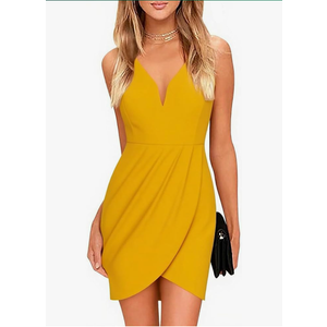 oxiuly Women's Wrap V Neck Bodycon Ruched Cocktail Party Dress Chic Church Wedding Club Pencil Dresses OX345 L