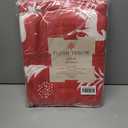Christmas Throw Blanket - Luxurious Red Reindeer and Tree Design, Soft, Plush Microfiber Fleece, Perfect for Couch, Sofa, Bed, Cozy Lightweight Winter Decor, 50" x 60"