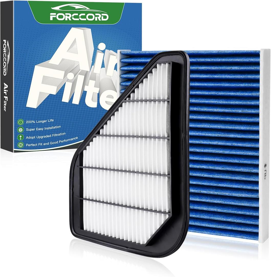 Cabin & Engine Air Filter Combo Fit for Traverse 2009-2017, Acadia 2007-2016, Limited 2017, Enclave 2008-2017, Outlook 2007-2010 Carbon Cabin Filter Replace#CF11663 CA10110 Car Accessories