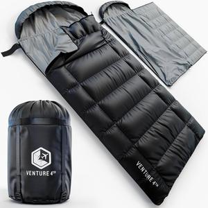 VENTURE 4TH 3-Season XL Backpacking Sleeping Bag, Camping Sleeping Bags For Adults & Kids - Lightweight, Comfortable, Water Resi