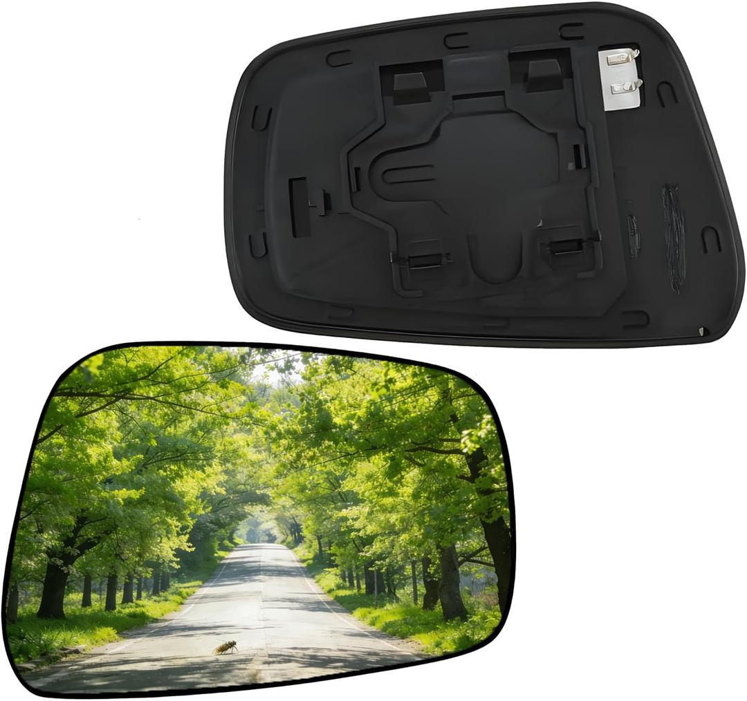 Passenger Side Mirror Glass for Nissan Frontier 2005-2021,Pathfinder 2005-2012,Xterra 2005-2015,Backing Plate Power Heated Right Side View Mirror Glass, 96365EA00A 96365EA16A