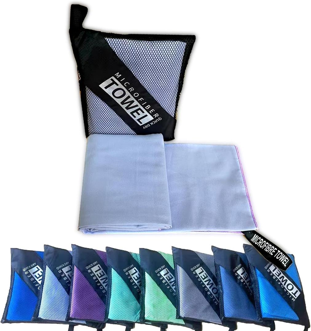 Reusable Quick Dry Beach Towels,Microfiber Travel Towel,Compressed Lightweight Bath Towel for Beach Hiking Gym Yoga Travel Sports Swimming Camping(Light Purple, 30"*60")