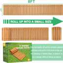RELIANCER 8' Wooden Garden Pathway,Outdoor Roll Out Cedar Straight Walkway,Patio Path Decorative Garden Boardwalk Walkways,Weather-Resistant Roll Up Beach Wood Road Floor,Wedding Party Pathways