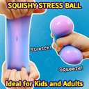 Squishy Dough Stress Ball Squeeze Toy (1 Pack) Squishy Stress Balls for Kids and Adults, Funny and Soft Change Color Squeeze Ball, Squish Ball, Ideal for Anxiety Relief, Autism, ADHD (Blue)