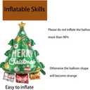 Christmas Tree Balloons Christmas Foil Balloons for Xmas Tree Themed Party Decoration Supplies Xmas Birthday Decoration Decor Ballons Arch Kits Party Balloon Set 3pcs