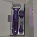 Bikini Trimmer for Women, 3 in 1 Painless Electric Razors for Women, Replaceable Lady Facial Razor & Eyebrow Trimmer, Rechargeable Women's Grooming Kit, Body Shaver for Trip, Gifts (Purple)