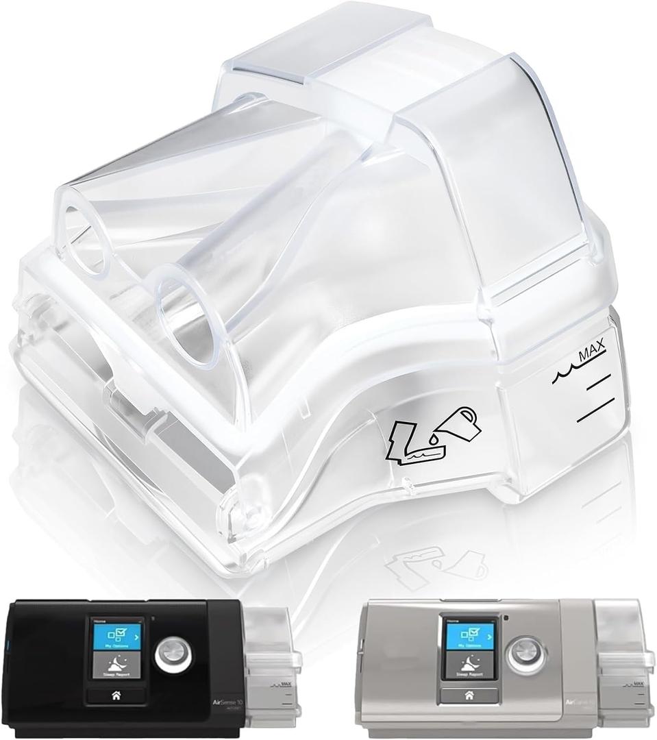 Replacement Water Chamber for ResMed AirSense 10, 380ml Cleanable Humidifier Water Tank, Reliable Seal & Easy Install CPAP Supplies