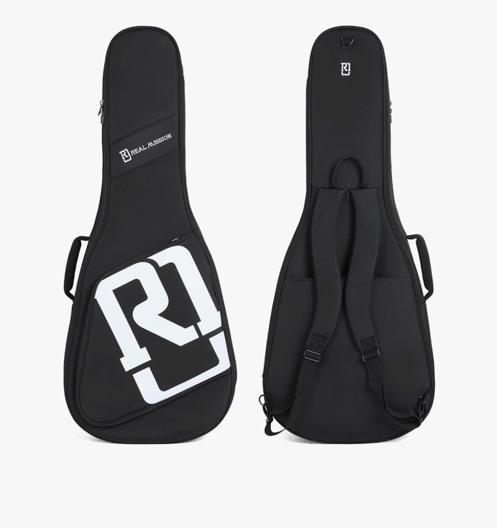 Electric Guitar Gig Bag, Acoustic Guitar Gig Bag with Thicik Padding, Backpack Electric Guitar Bag (Black, Acoustic)