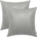 BRAWARM Gray Leather Throw Pillows 18 X 18 Inches, Snake Leather Pillow Covers Pack of 2, Faux Leather Decorative Pillow Covers for Couch Living Room Garden Bed Sofa Home