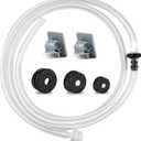 Yofidra Sink Soap Dispenser Extension Kit: Under Sink Dish Soap Dispenser with 47" Tube Hose and Check Valve for Prevent Backflow Countertop Kitchen Sink Accessories (47" (Pack of 1), White)