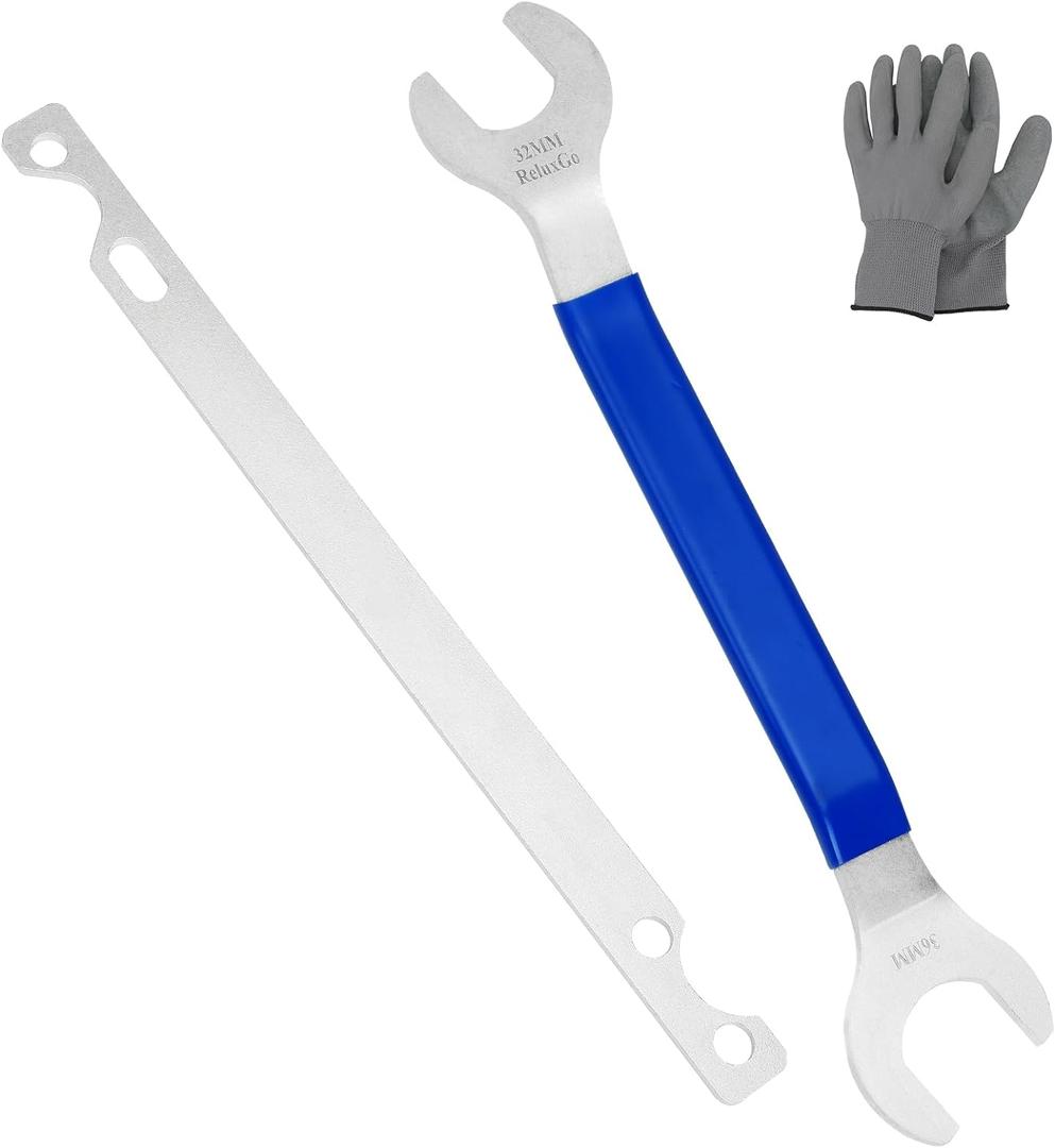 ReluxGo 32mm 36mm Fan Clutch Wrench Removal Tool Set, 2 Pieces Water Pump Pulley Holder Removal Tool for BMW, Ford, GM, Chevrolet, Jeep, Nut Water Hub Removal, Fan Clutch Removal Tool