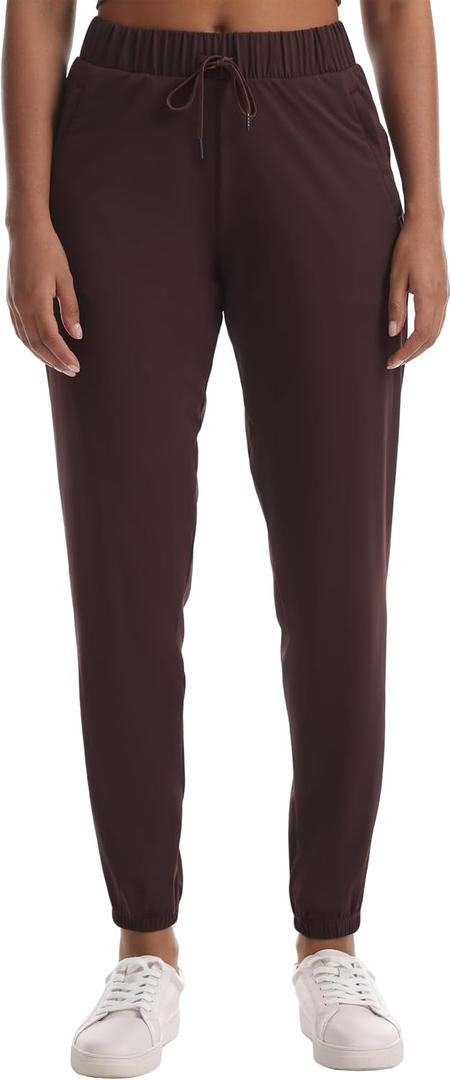 Rrosseyz Women Lightweight Joggers Pants with Pockets (Brown, XL)