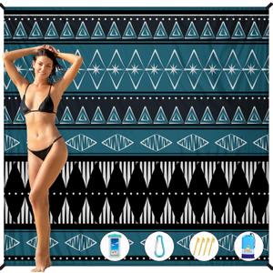 BYDOLL Beach Blanket 78''X81'' 4-7 Adults Oversized Lightweight Waterproof Sandproof Blanket for Beach Large Picnic Mat Travel Camping (Boho)