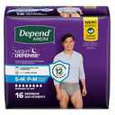 Depend Night Defense Adult Incontinence Underwear for Men, Overnight, Disposable, Small/Medium, 16 Count 