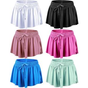 6 Pcs 2 in 1 Flowy Running Shorts with Pockets Butterfly Gym Shorts Summer Women Workout Yoga Small 6 Pcs 2 in 1 Flowy Running Shorts with Pockets Butterfly Gym Shorts Summer Women Workout Yoga Small