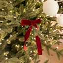 Christmas Burgundy Velvet Ribbon, 5/8 Inch x 30 Yard Vintage Single Face Spool Satin Velvet Ribbon for Christmas Wreath Decoration DIY Bow Craft Gift Wrapping Wedding Ornaments Party Home Decor