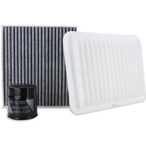 Kefly CA10171 Engine Air Filter & 90915-YZZF2 Oil Filter & CF10285 Cabin Air Filter Fit for 2007-2017 Toyota Camry L4 Gas