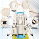 JBAOWEI Large 40L Travel Backpack  Airline & Flight Approved Carry-On Luggage, Waterproof, Durable & Lightweight Design for College, Outdoor Sports & Weekend Getaways  Cream