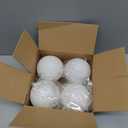 Large 4 in White Glitter Christmas Ornament Balls(4 Pcs), Xmas Sequin Christmas Ball, White Sparkly Hanging Ball Ornament for Tree Home Wedding Party Decor, Winter Theme Tree Decoration