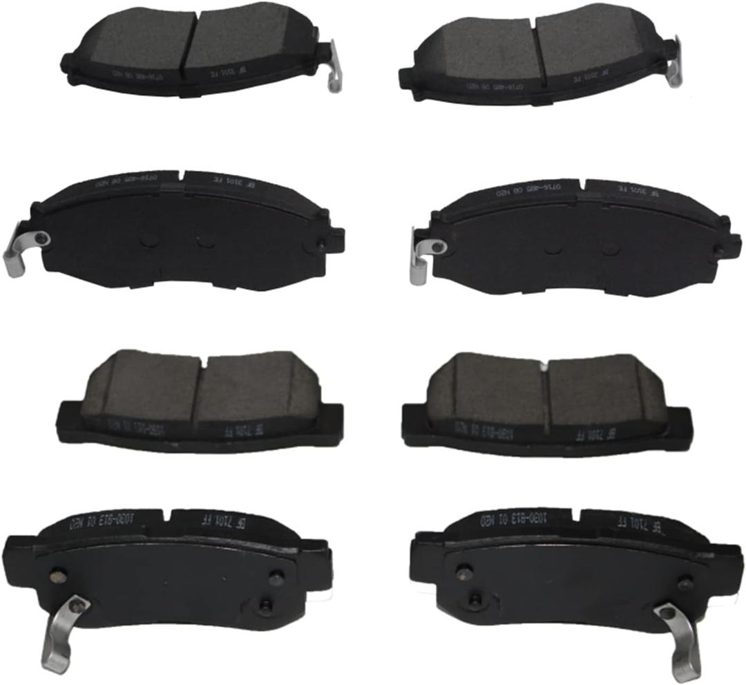 EXPPOWER Replacement for Front and Rear Brake Pads Ceramic Silverado 1500 1999-2006,GMC SIERRA 1500 1999-2006,ASTRO 2003-2005,GMC SAFARI 2003-2005,TAHOE 2000/2001,GMC YUKON 2000/2001 (D785,D792)