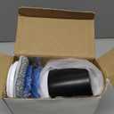 Electric Spin Scrubber, Cordless Shower Scrubber with Battery Level Display, 2 Speeds Electric Scrubber for Cleaning with 6 Replaceable Heads, Cleaning Brush for Bathroom/Sink/Window (White)