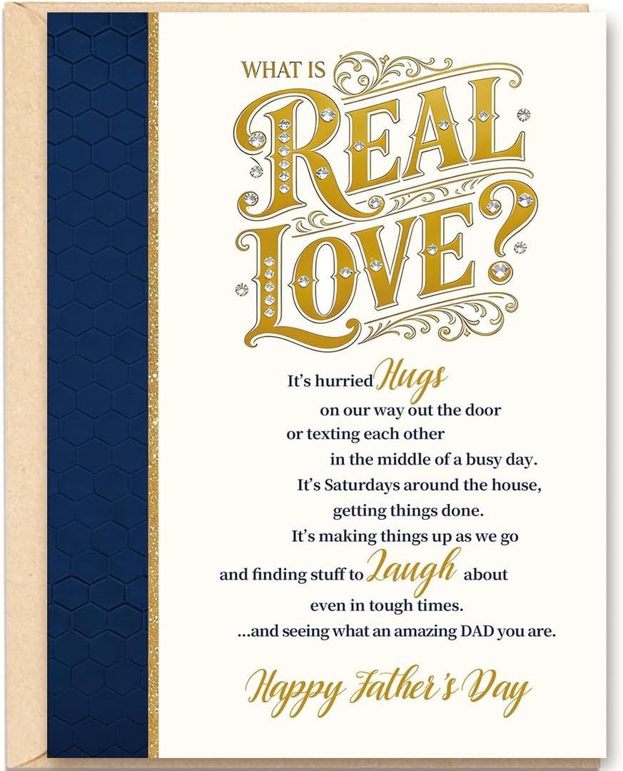 7 x Sweet Fathers Day Card Gifts for Husband,Romantic Father's Day Cards from Wife,Heartfelt Message Love Card for Him