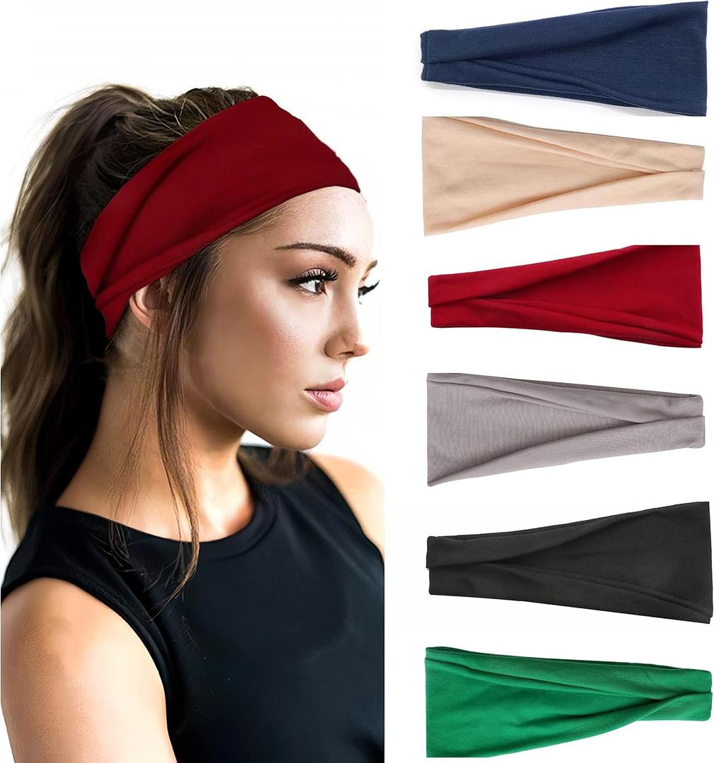 Headbands for Women, Super Soft Exercise Wide Yoga Running Non-Slip Sweatband;Anti Slip Fashion Elastic Thick Women's Sports Belt, Hair Bands for Women's Hair