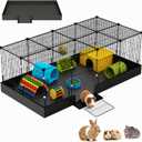 20 Planes Guinea Pig Cages Enclosed Hamster Cage with Door & Waterproof Liner, Expandable Cage for Guinea Pigs, Metal Wire Yard Fence Rabbit Cage
