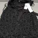 Aiden Beaded Halter Swing Dress, Black Size 6