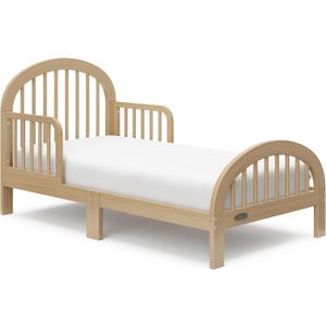 Graco Olivia Toddler Bed (Driftwood) - GREENGUARD Gold Certified, Includes Toddler Safety Guardrails, Fits Standard Crib & Toddler Mattress, Stylish Arched Design, Twin XL