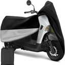 XYZCTEM Scooter Cover,Waterproof Moped Cover, Vespa Cover Outdoor Protection Against Water, UV, Wind. Black and Silver,72" L