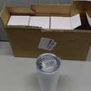 MAIKESUB 4 Pack Sublimation Blank Tumbler White 20 OZ Stainless Steel with Lid Vacuum Insulated Tumbler Double Wall Coffee Cup