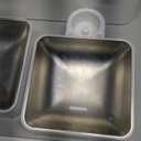 ROJECO Automatic Cat Feeder and Water Dispenser,36Cups/8.5L 2-in-1 Stainless Steel Bowls Large Capacity Cat Food Dispenser and Gravity Water Fountain for Cats Small Dogs Puppies Kittens Pets (White)