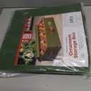 ZOBER Underbed Christmas Ornament Storage Box - Stores 64 3" Ornaments, With Dividers - Tear Proof 600D Oxford Fabric, Ornament Organizer Storage Box, Durable Christmas Containers Holder - Green